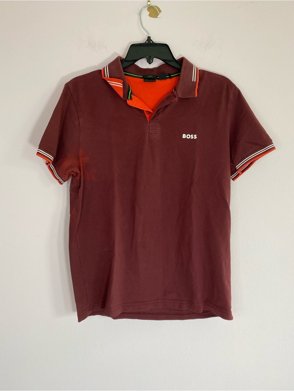 BOSS Men's Maroon Polo slim fit size small
